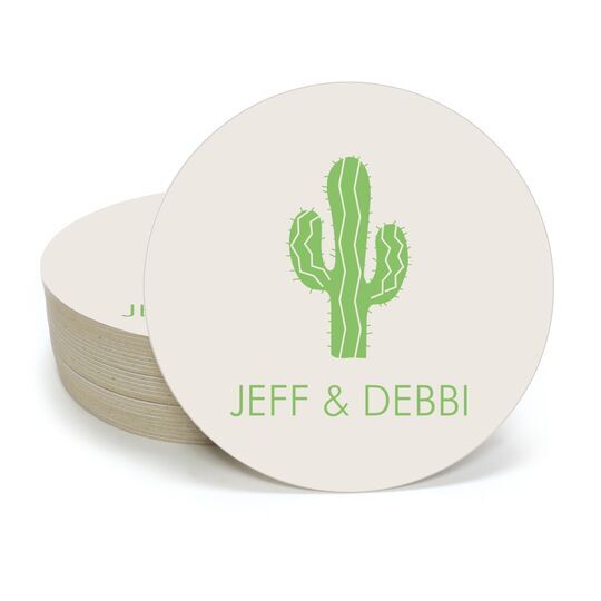 Desert Cactus Round Coasters